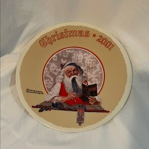 Christmas 2001 Norman Rockwell Plate